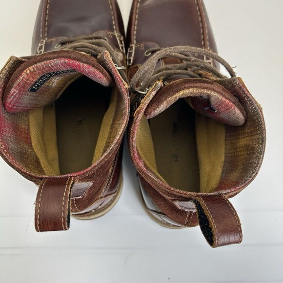 Timberland Pendleton Boots Mens Sz 13 Brown Leather Plaid Lining Hiking 9755R main image 2